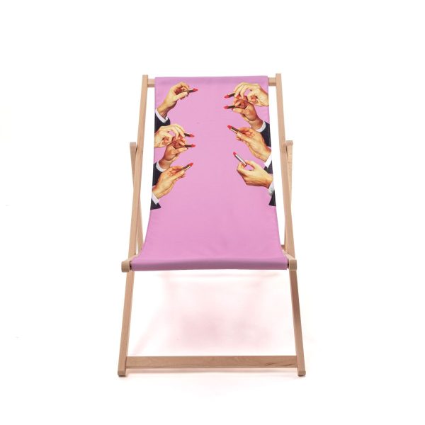 Seletti Deck Chair Lipstick Pink