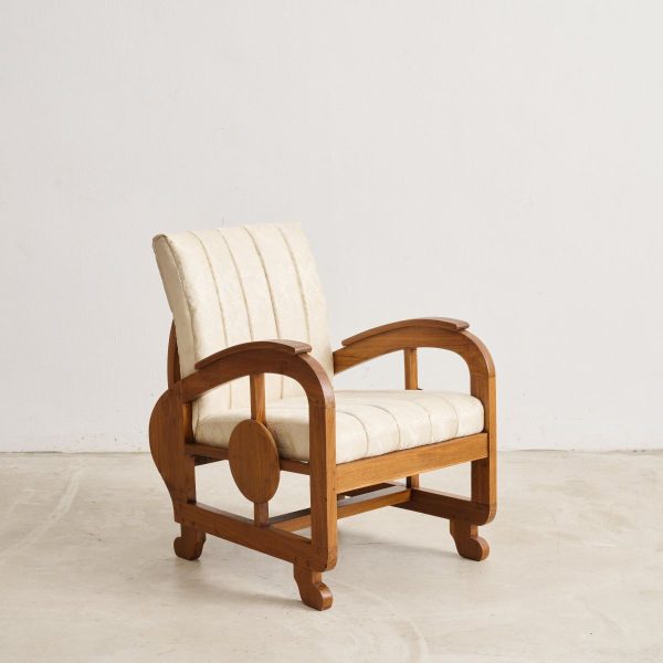 Art Deco Armchair Off-White