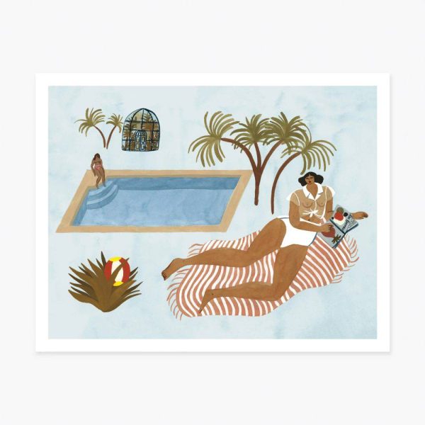 Slowdown Studio Far Off Poolside Art Print by Isabelle Feliu | 11x14" Eco-Friendly