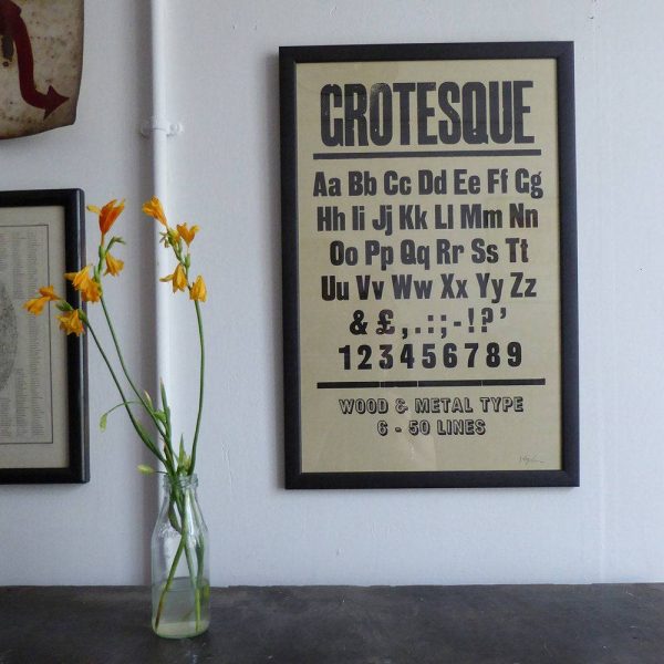 Printer's Devil Grotesque Alphabet Letterpress Print - Handmade in London