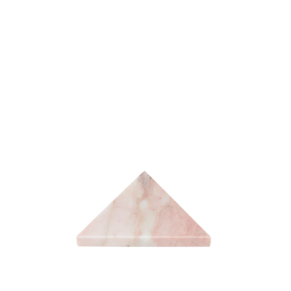 Stoned Pink Marble Triangle - Elegant Serving Board & Decorative Piece