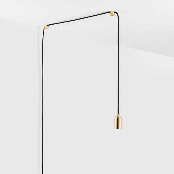 Tala Brass Plug-in Pendant Light - Stylish Portable Lamp with Dimmer