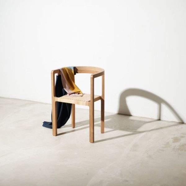 Vara Chair - Modern Teak Wood Dining Chair with Rattan Seat